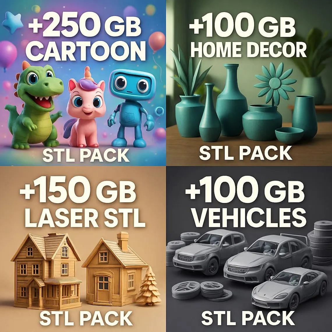 3D Print Files Pack Best & Biggest Collection