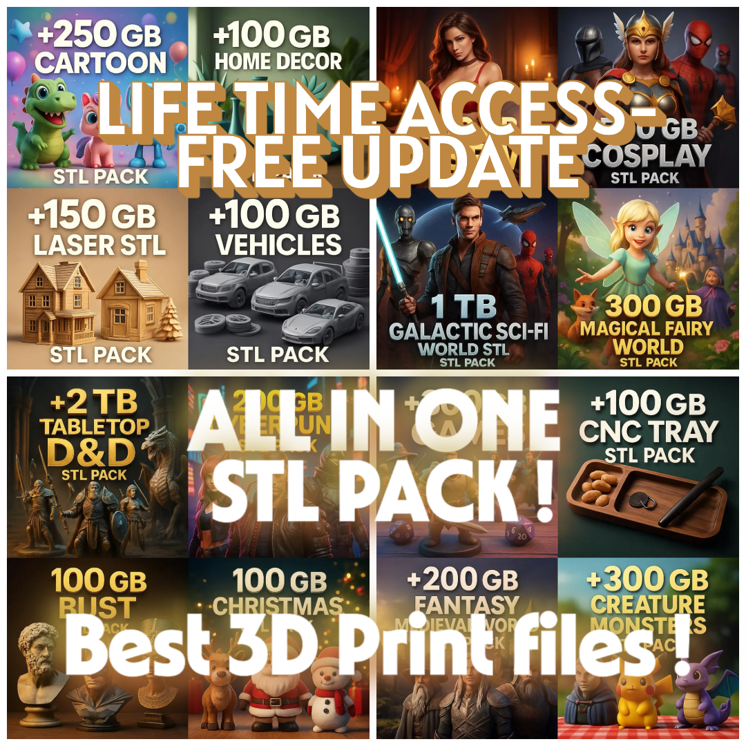 3D Print Files Pack Best & Biggest Collection